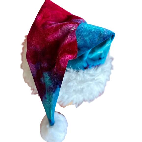 Handcrafted Tie-Dye Santa Hat - Picture 3 of 7